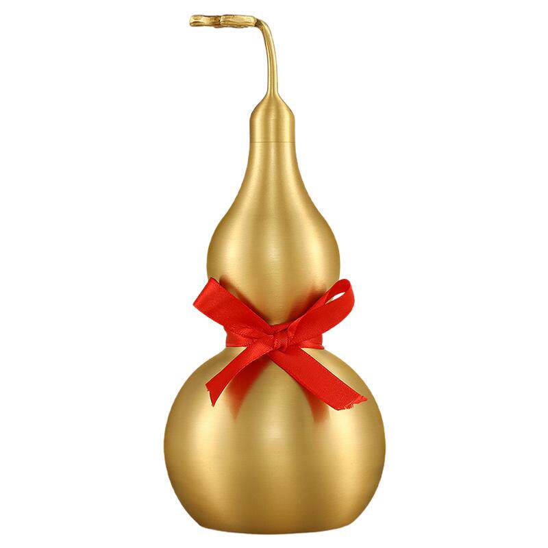 纯黄铜葫芦摆件镇宅招财八卦乔迁礼物客厅玄关酒柜桌面装饰工艺品