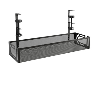 办公桌下排插电线收纳架插座整理架电缆管理台下电线托盘架理线器