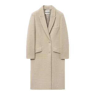 INSILENCE女士25秋季宽松廓形温暖舒适羊毛长款毛呢大衣MUSINSA