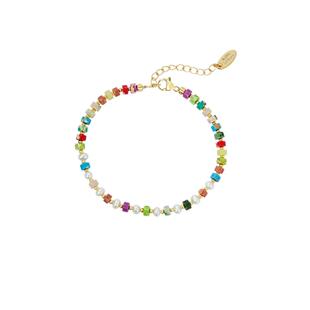 Amber Lollipop彩色天然石串珠手串女轻奢小众淡水珍珠手链多巴胺