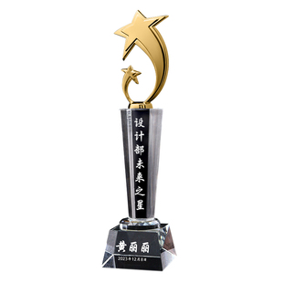 水晶奖杯定制创意年会奖牌订制篮球比赛优秀员工冠军奖杯高档定做
