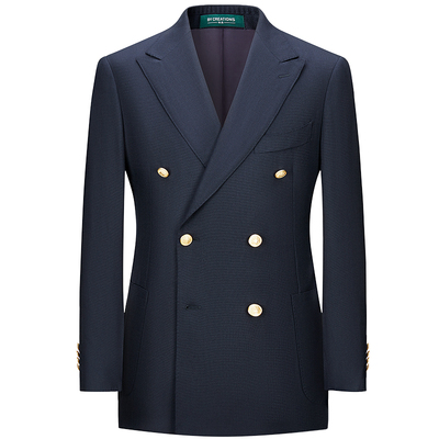 柏·品戗驳领西装外套纯羊毛