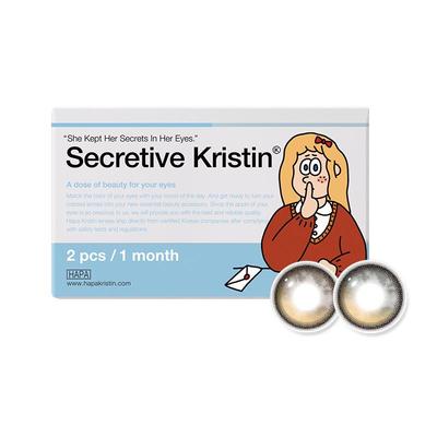 HapaKristin美瞳月抛小直径琥珀棕绿蓝色近视隐形眼镜日常款韩国