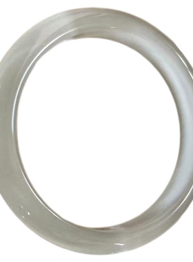 冰透荔枝冻白玉髓手镯猫眼石女