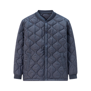 袋鼠保暖棉衣中老年人羽绒棉内胆秋冬季加厚立领内穿棉衣父亲男装