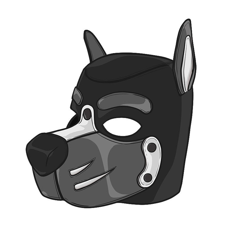 男士三色成人戴精致趣味人形犬小狗头套全脸头套面具趣味玩具道具
