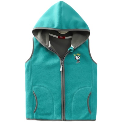 史努比正品秋冬新款男童抓绒马甲