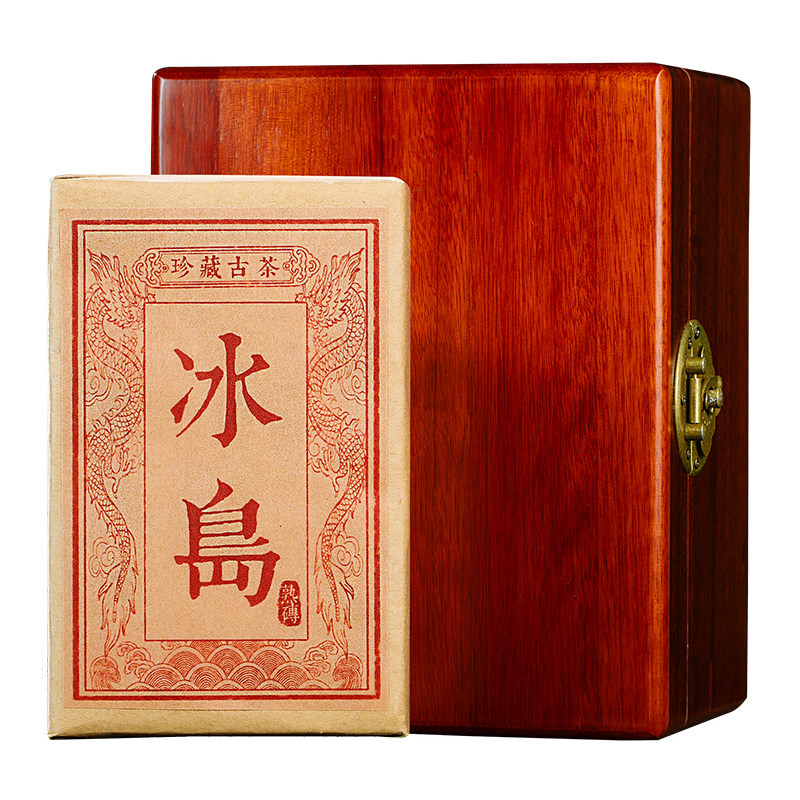 2010年冰岛普洱茶熟茶砖礼盒装