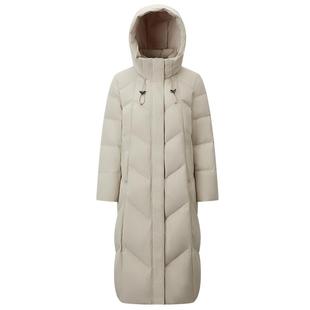 【刘涛同款】千仞岗冬季新款连帽中长款简约羽绒服女士保暖外套