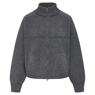 MOUSSY 冬季新品休闲通勤风立领双拉链针织毛衣010IA170-3911