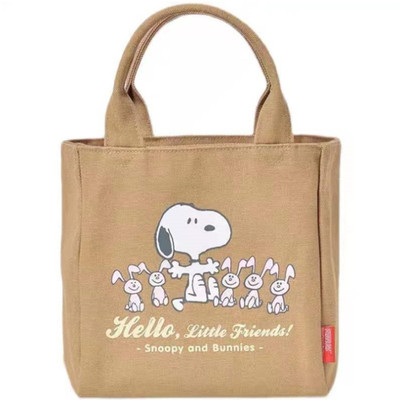 史努比帆布手提包卡通可爱手拎包