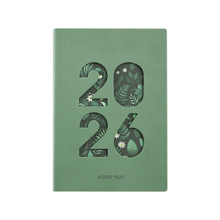 2026年新款镂空日程本a5高颜值商务办公日历记事本365天一日一页笔记本自律打卡时间管理日记本定制可印logo