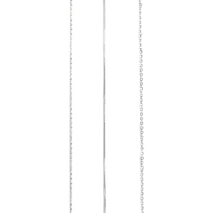 S999纯银项链女925银链子无吊坠锁骨链细镀18K金色素链万能链挂绳