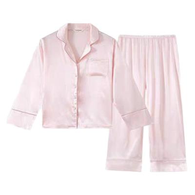 维多利亚高端纯色真丝家居服