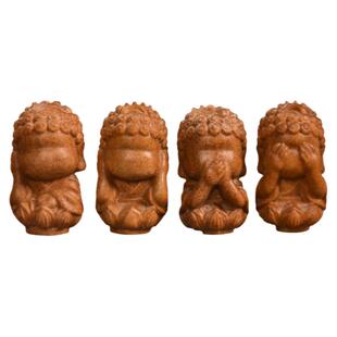 印度老山檀香手串四不佛设计款手链散珠配饰无相佛单颗饰品diy款