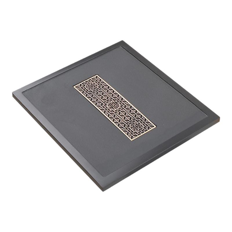 天然乌金石茶盘定制尺寸茶桌配件内嵌入式家用整块盖板茶台漏水板