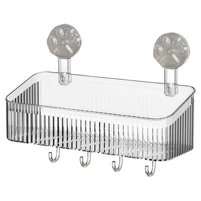 吸盘置物架厨房浴室卫生间免打孔壁挂式墙上收纳神器洗漱台收纳盒