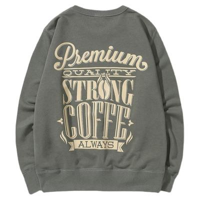 美式复古三本针圆领卫衣