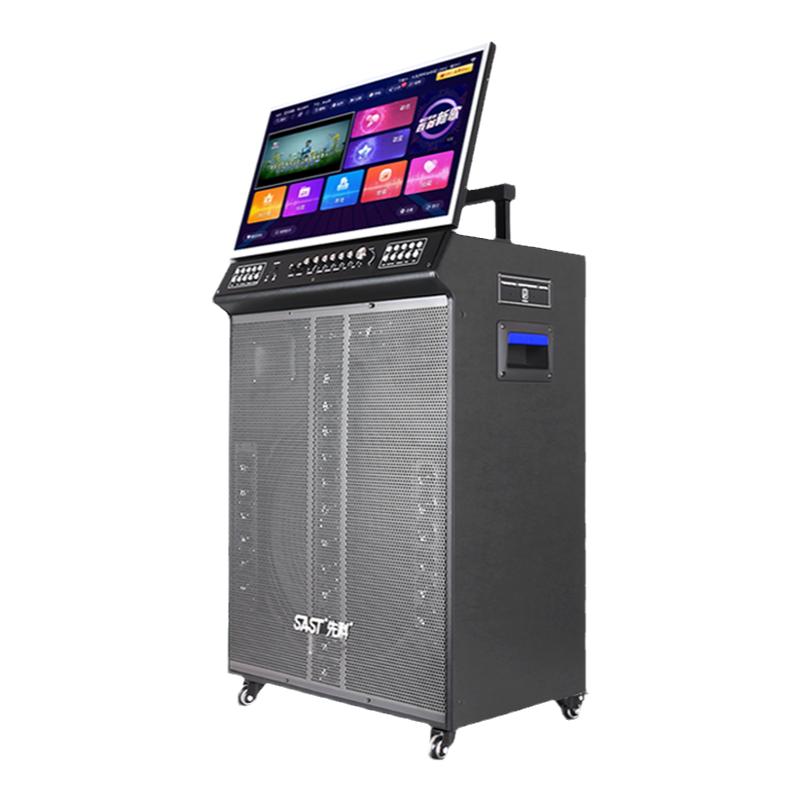 先科广场舞音响带显示屏点歌机一体家用卡拉ok歌全套设备户外音箱