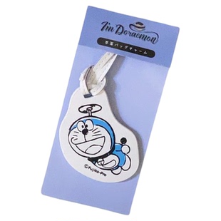 日系卡通蓝胖子pu材质可爱行李牌旅行箱登机托运防丢挂牌背包挂件