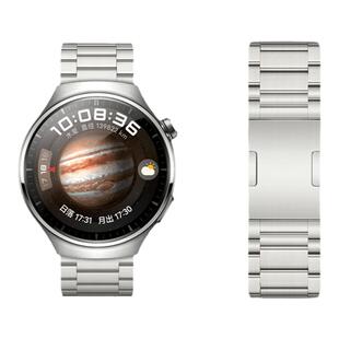 玩物尚智适用华为watch4手表金属表带pro智能运动蝴蝶扣GT3/Buds钢带四代PRO替换通用22mm男不锈钢替换带腕带