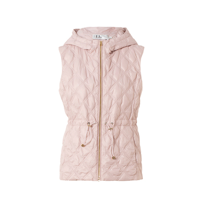 Ditto/迪图时尚菱形连帽羽绒马夹