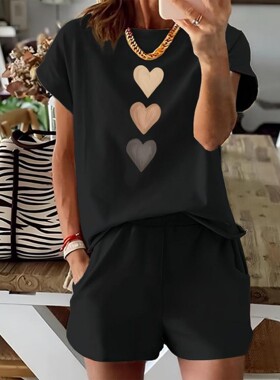 C 14504 Happy Today T-Shirt 女士街头T恤 欧美风向跨境亚马逊