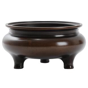 苏工鬲式香薰炉复古三足香炉纯铜仿古宣德炉家用室内禅意礼佛摆件