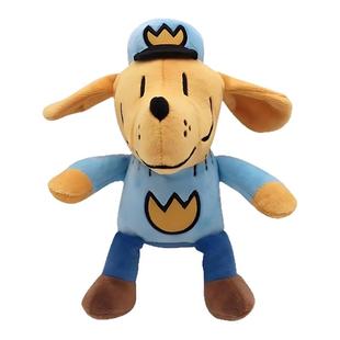 神探狗狗周边玩偶Dog man英语绘本毛绒公仔玩具儿童睡觉安抚娃娃