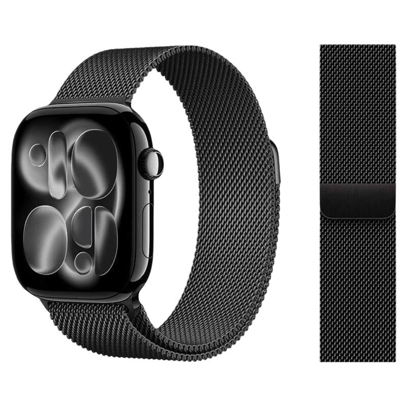 官方同款适用iwatch表带applewatch表带新款ultra3男se米兰尼斯磁吸s11苹果手表带s9代87运动金属