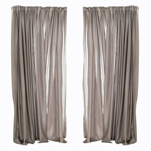 本原北欧简约现代白色棉麻窗纱阳台客厅窗纱帘半遮光白纱成品定制