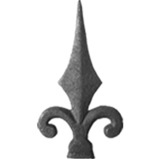 玛钢铁艺铸造枪尖熟铁锻打枪头铁皮冲压矛尖围栏护栏配件大门小件