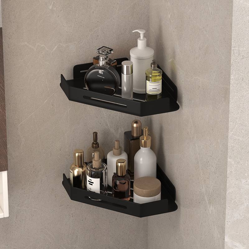 免打孔浴室置物毛巾架卫生间五金挂钩纸巾浴巾挂件套装卫浴架架