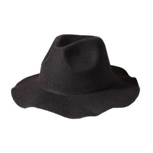 yohji山本百搭禁欲系港味毛呢帽子男礼帽女街头舞台巫师帽复古潮