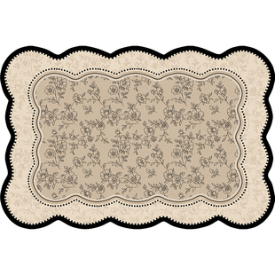 地毯客厅法式复古中古风2025新款免洗可擦防水轻奢地垫异形不规则