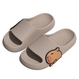 厚底凉拖鞋女士夏季2026新款室内居家卡通卡皮巴拉外穿防滑拖鞋女