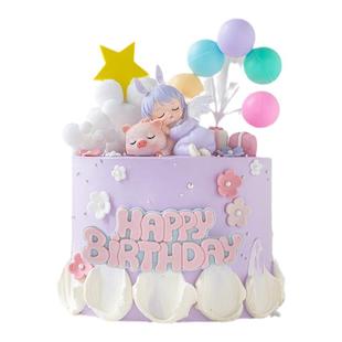 烘焙蛋糕装饰品网红安妮天使宝贝可爱萌系女孩儿童生日插件摆件