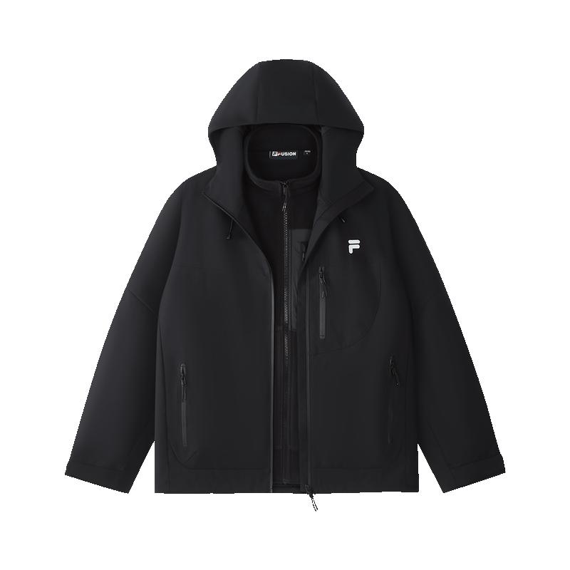 FILA FUSION斐乐潮牌男子三合一外套2026春季新款休闲上衣两件套