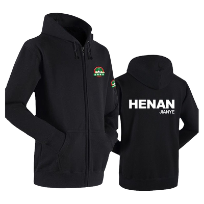 河南队服拉链外套加绒开衫卫衣