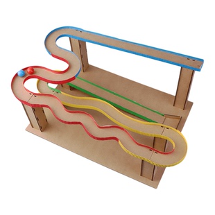 自制滚珠轨道过山车手工diy材料纸板制作新款三年级科学教具专用