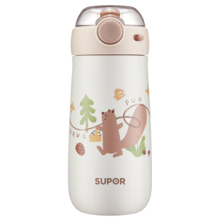 【新品】苏泊尔儿童弹盖吸管保温杯水杯家用吸管杯外出水壶幼儿园