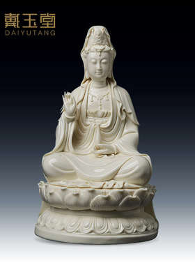 戴玉堂周金田陶瓷摆件《杨柳观音仿古瓷》佛像观世音菩萨供奉家用