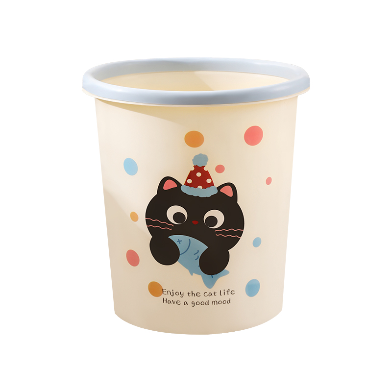 奶油风垃圾桶家用大号高颜值厨房客厅厕所卫生间简约卧室轻奢纸篓