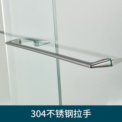 不锈钢屏风极窄静音推拉淋浴房 家用酒店雅黑边框轻奢简易淋浴房