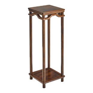 胡桃木花架明式实木落地花几阳台置物架室内客厅禅意花台榫卯整装