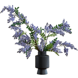 轻奢高端槐蕊假花紫色仿真花摆设洋槐花客厅餐桌插花装饰绿植摆件