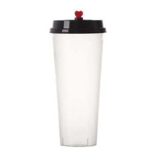 奶茶杯一次性杯子带盖塑料杯奶茶饮料杯皇茶注塑杯网红加厚定制