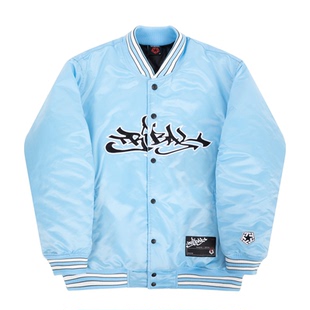 TRIBAL美式嘻哈涂鸦棒球服秋冬街舞滑板复古oversize街头夹棉外套