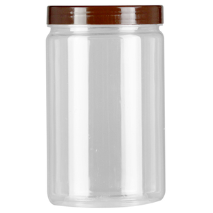 食品级广口瓶子塑料瓶透明带盖饼干辣椒酱食品包装罐子pet密封罐