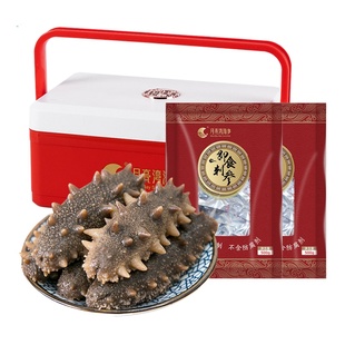 月亮湾海参即食大连鲜活辽刺参单个装非干货1000g海参海鲜礼盒